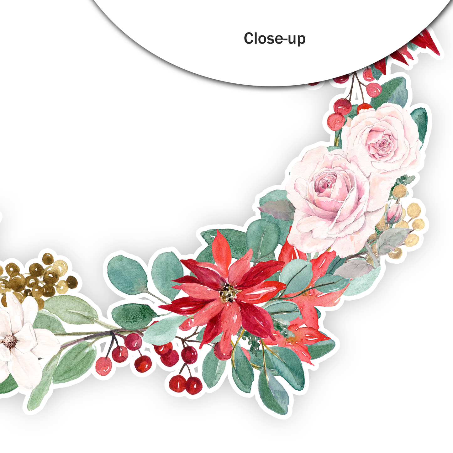Pretty Little Studio - Sugar Plum Christmas Wreath - Large 11" Die-Cut - 1 pc
